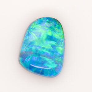 blue, green, yellow unset solid boulder opal