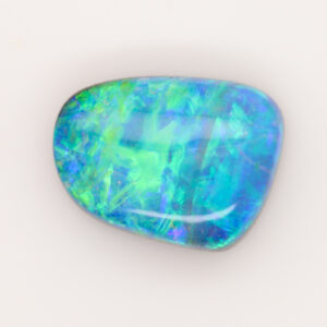 blue, green, yellow unset solid boulder opal