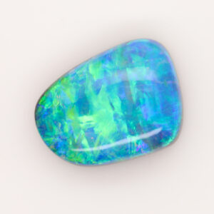 blue, green, yellow unset solid boulder opal