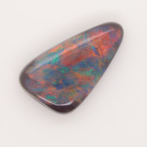 Green red and blue Unset Solid Black Opal