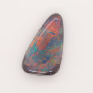 Green red and blue Unset Solid Black Opal