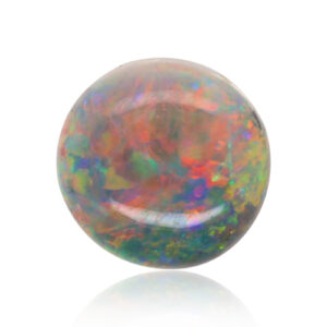 Green red and blue Unset Solid Black Opal