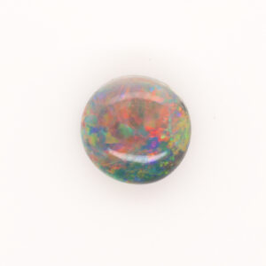 Green red and blue Unset Solid Black Opal