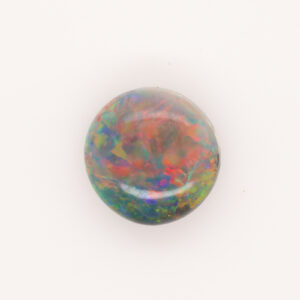 Green red and blue Unset Solid Black Opal