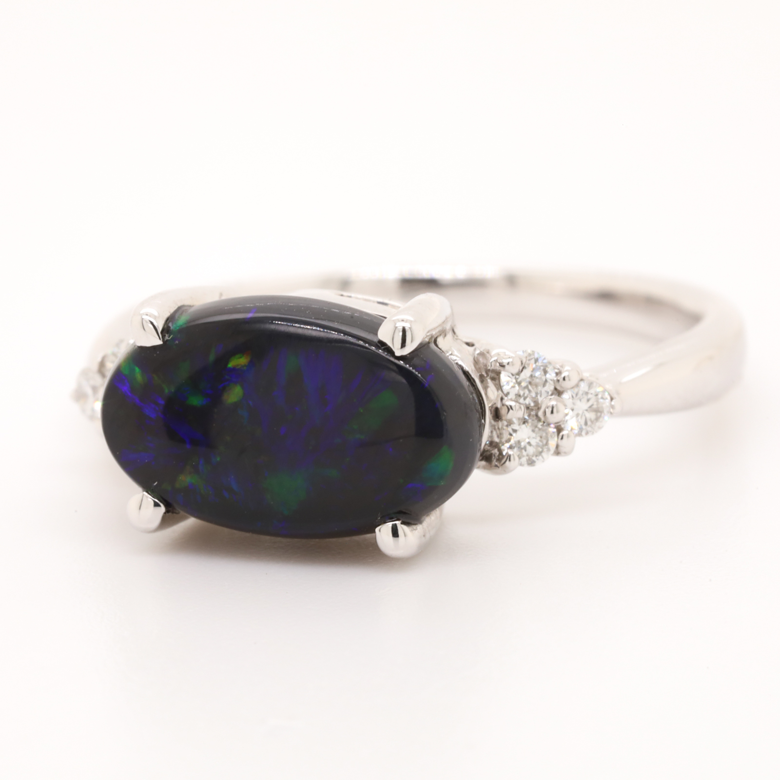 Black Opal Ring | Gold Black Opal Jewelry - Black Star Opal