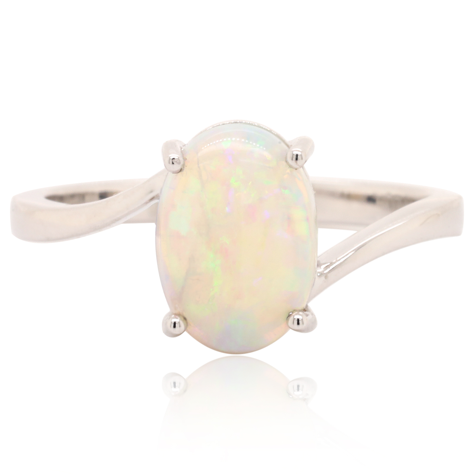 Genuine opal clearance engagement rings
