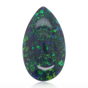 Green and blue Unset Solid Black Opal