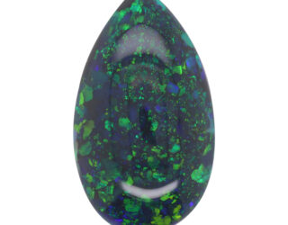 Green and blue Unset Solid Black Opal