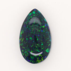 Green and blue Unset Solid Black Opal