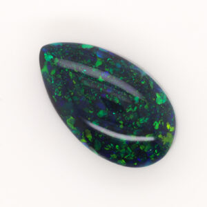 Green and blue Unset Solid Black Opal