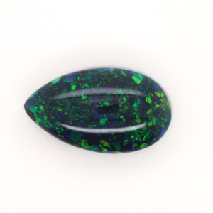 Green and blue Unset Solid Black Opal