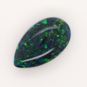 Green and blue Unset Solid Black Opal