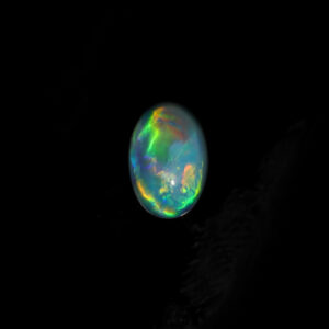 Blue Green and Red Solid Australian Unset Black Opal