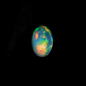 Blue Green and Red Solid Australian Unset Black Opal