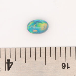 Blue Green and Red Solid Australian Unset Black Opal