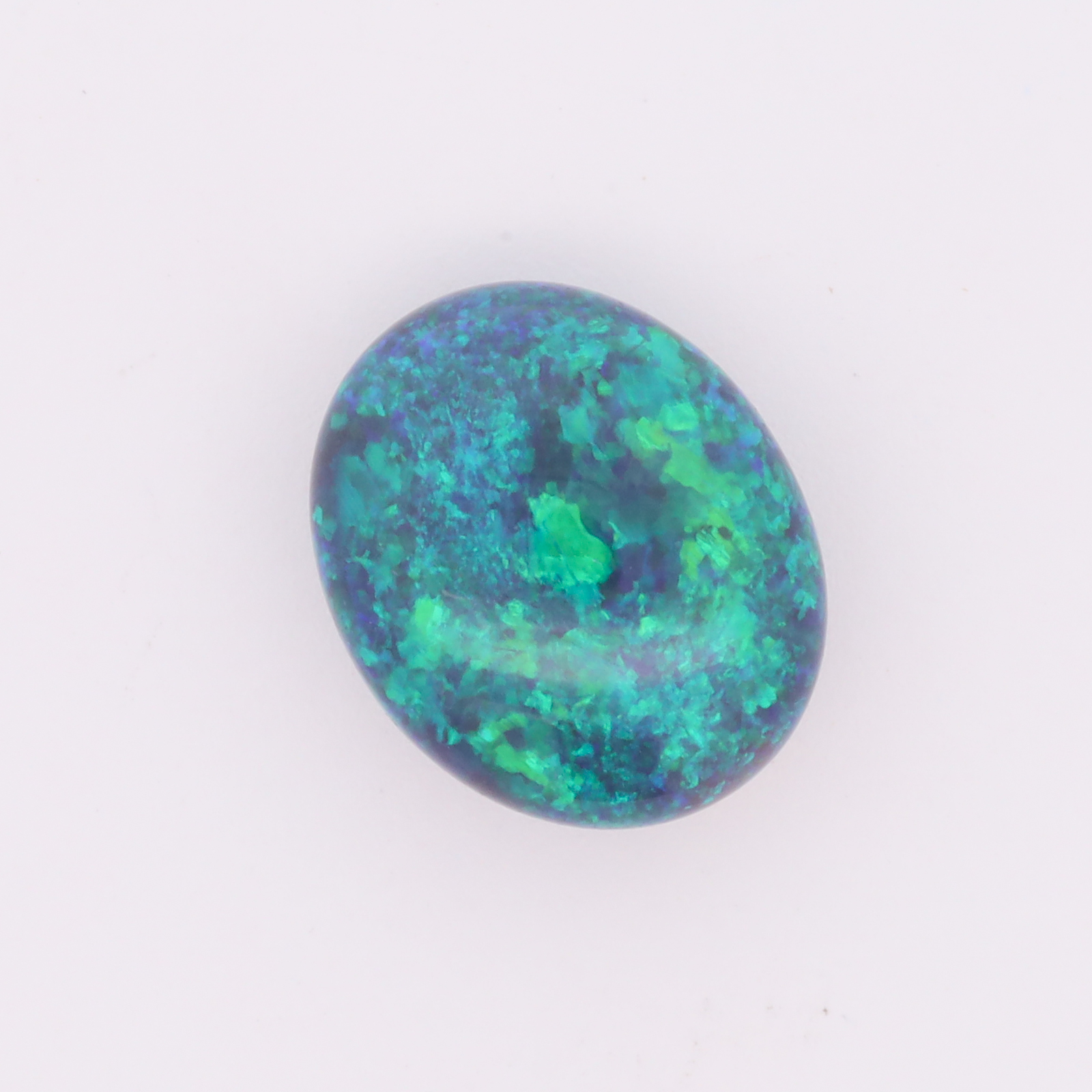 Green and Blue Unset Black Opal