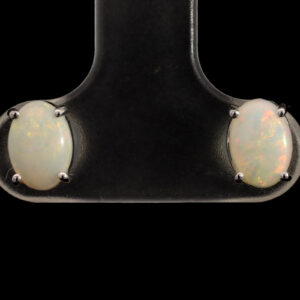 White Gold Green Blue Orange Pink Solid Australian Crystal Opal Stud Earrings