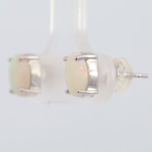 White Gold Green Blue Orange Pink Solid Australian Crystal Opal Stud Earrings