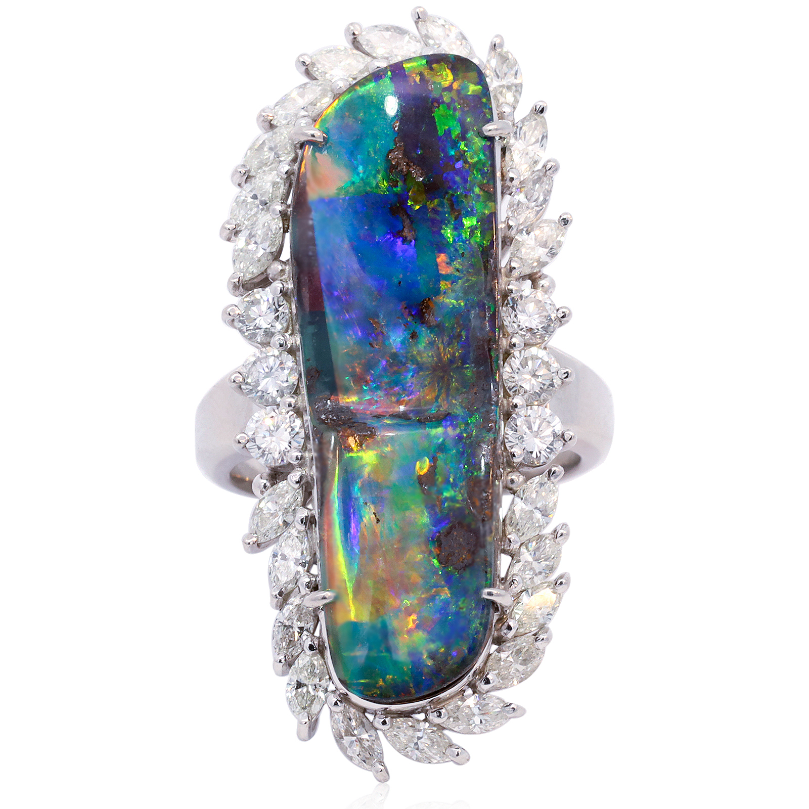 Solid Boulder Opal Ring Opals Down Under