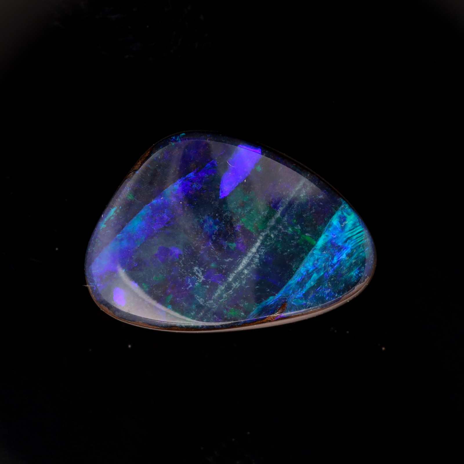 Blue Green Purple Solid Australian Unset Boulder Opal