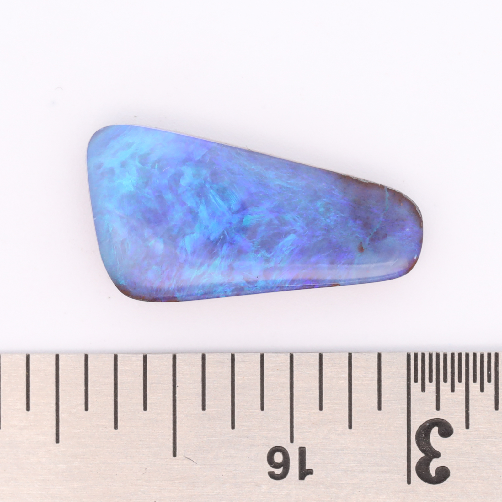 Solid Australian Unset Blue Green Purple Boulder Opal