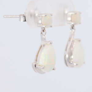 White Gold Blue Green yellow orange pink Solid Australian Crystal Opal Earrings