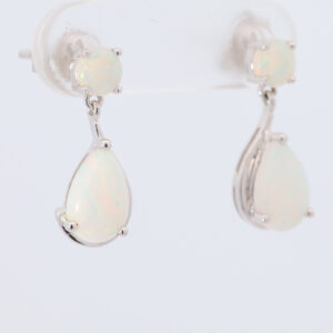 White Gold Blue Green yellow orange pink Solid Australian Crystal Opal Earrings