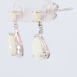 White Gold Blue Green yellow orange pink Solid Australian Crystal Opal Earrings