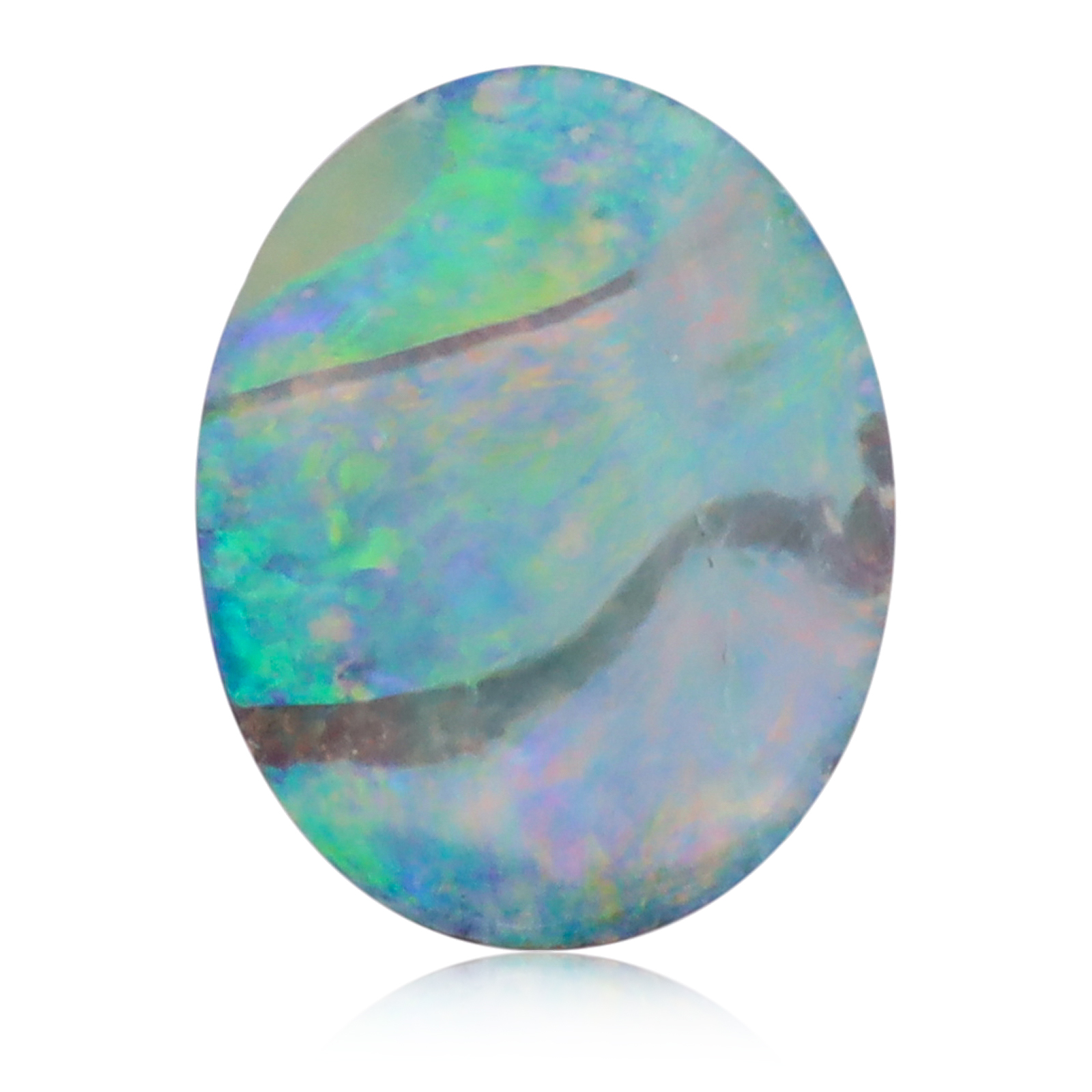 Australian Unset Blue Green Yellow Orange Pink Boulder Opal