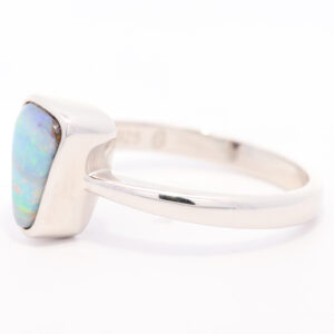 Sterling Silver Blue Green Yellow Orange Pink Australian Solid Boulder Opal Ring