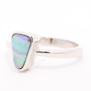 Sterling Silver Blue Green Yellow Orange Pink Australian Solid Boulder Opal Ring