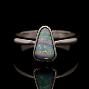 Sterling Silver Blue Green Yellow Orange Pink Australian Solid Boulder Opal Ring