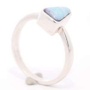 Sterling Silver Blue Green Yellow Orange Pink Australian Solid Boulder Opal Ring