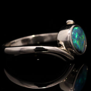 Sterling Silver Blue Green Pink Orange Yellow Solid Australian Boulder Opal Ring