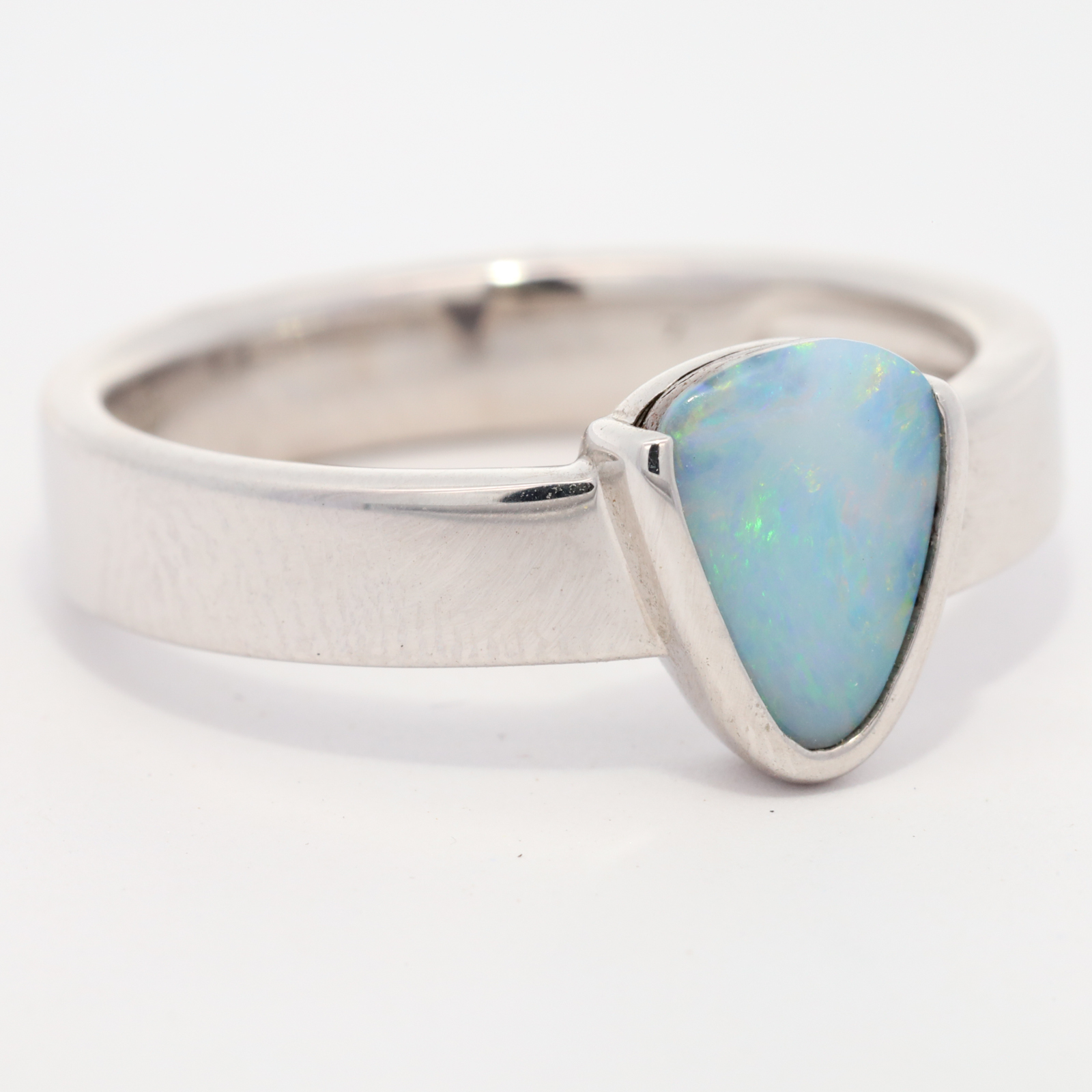 Sterling Silver Blue Green Purple Pink Yellow Solid Australian Boulder Opal Ring