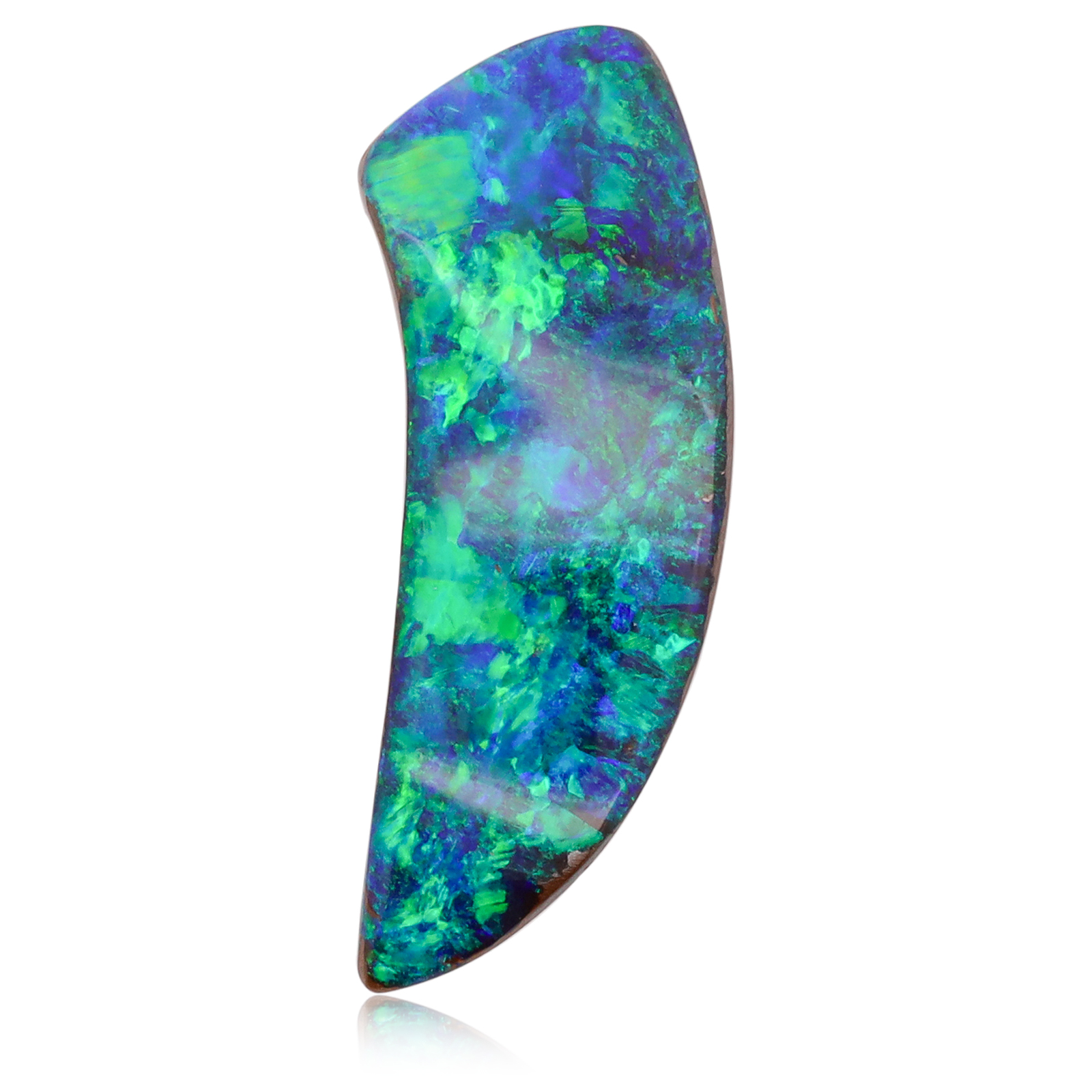 Unset Blue Green Boulder Opal
