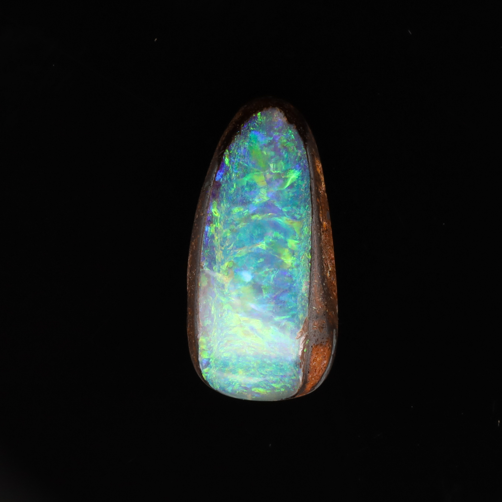 Unset Blue Green Yellow Boulder Opal