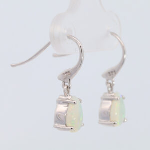 White Gold Blue Green Yellow Orange Solid Australian Crystal Opal Earrings