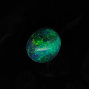 Unset Blue Green Yellow Solid Australian Black Opal
