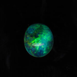 Unset Blue Green Yellow Solid Australian Black Opal