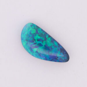 Unset Blue Green Solid Australian Black Opal