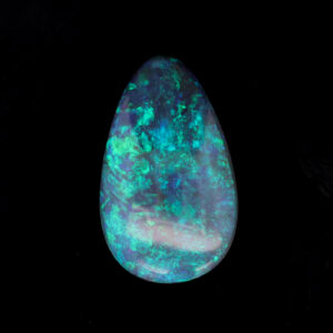Unset Blue Green Solid Australian Black Opal
