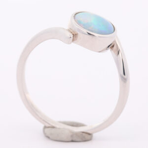 Sterling Silver Blue Green Pink Solid Australian Boulder Opal Ring