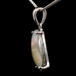 Sterling Silver Blue Green Orange Pink Solid Australian Boulder Opal Pendant Necklace