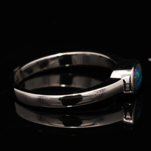 Sterling Silver Blue Green Yellow Orange Solid Australian Boulder Ring