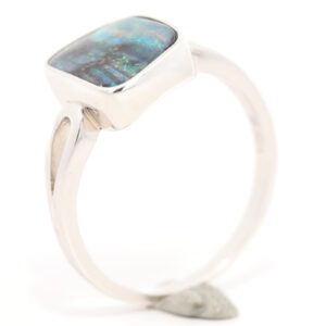 Sterling Silver Blue Green Orange Red Yellow Solid Australian Boulder Opal Ring