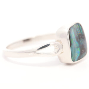Sterling Silver Blue Green Orange Red Yellow Solid Australian Boulder Opal Ring
