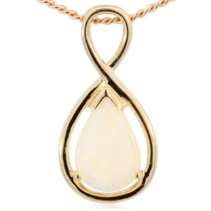 Yellow Gold Blue Green yellow Orange Pink Crystal Opal Pendant