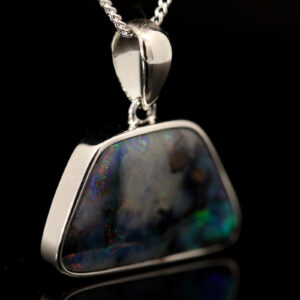 Sterling Silver Blue Green Yellow Orange Pink Red Boulder Opal Pendant