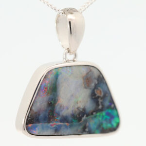 Sterling Silver Blue Green Yellow Orange Pink Red Boulder Opal Pendant